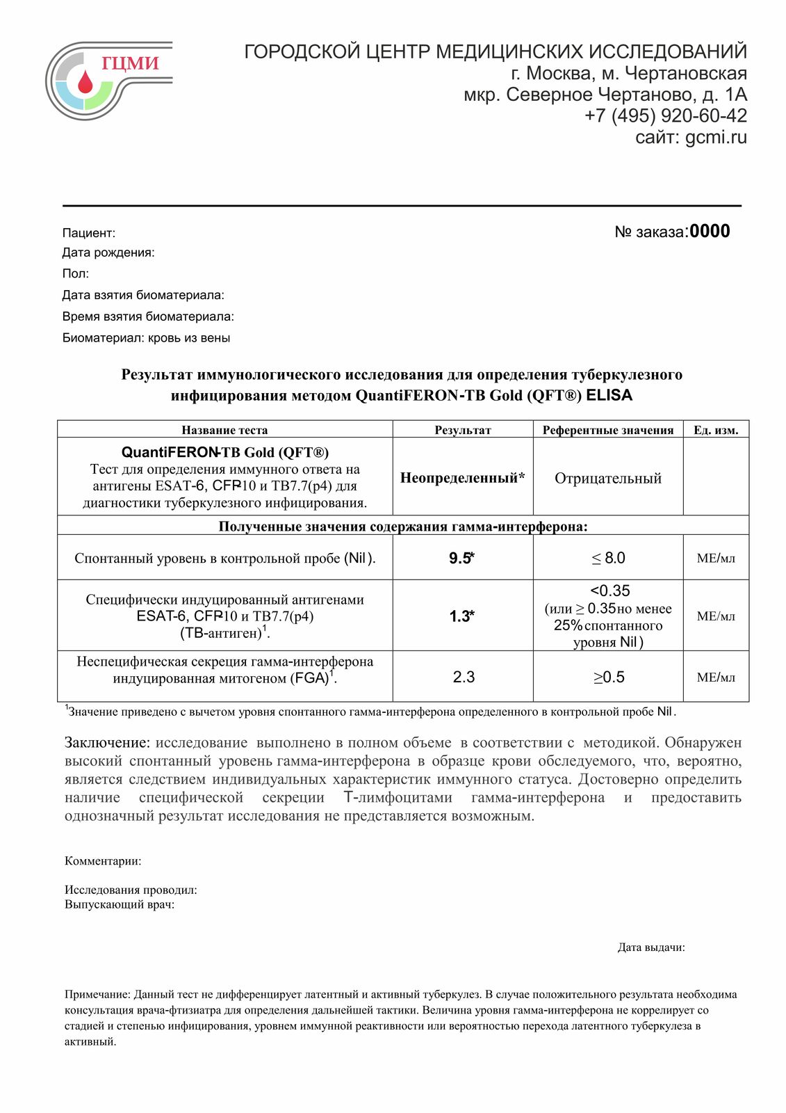 справка квантифероновый тест Оформить справку квантифероновый тест в Долгопрудном